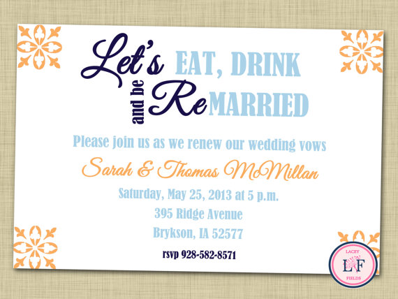 remarried invitation for vow renewal