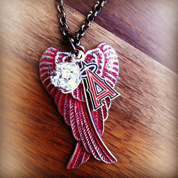Angels baseball necklace