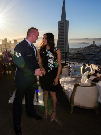 San Francisco rooftop marriage proposal by The Yes Girls Events