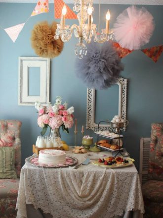 Romantic baby shower for girl by The Yes Girls Events