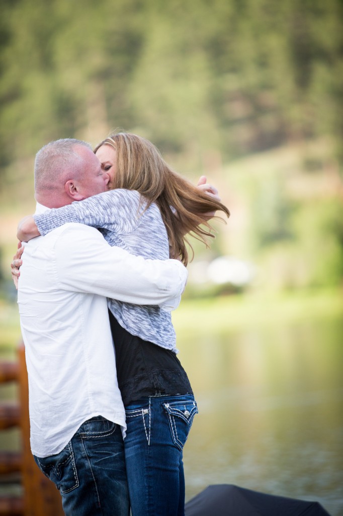 Evergreen Colorado Rain Theme Marriage Proposal by The Yes Girls Events