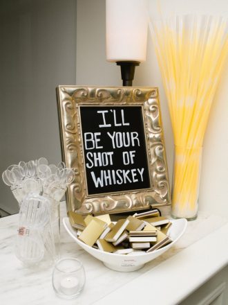 I'll be your shot of whiskey lyrics in a wedding decoration