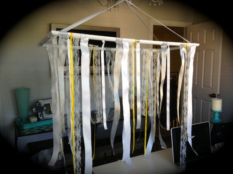 DIY Ribbon Chandelier The Yes Girls