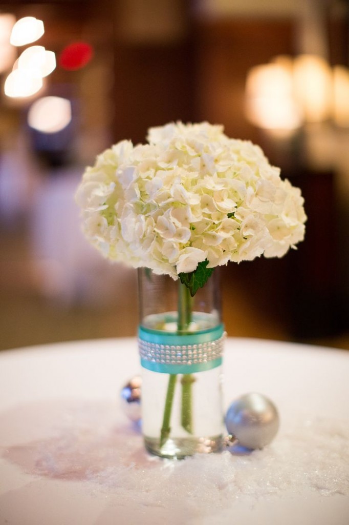 Tiffany Blue and Silver wedding flowers