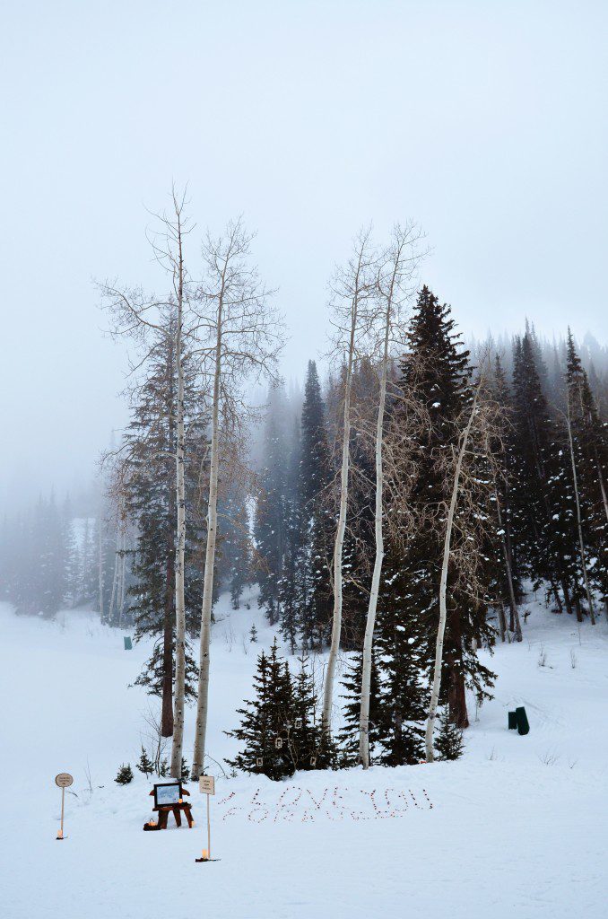 Winter marriage proposal by the yes girls, park city utah 2