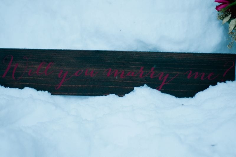Winter Deer Valley Utah Wedding Proposal