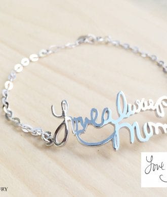 personalized silver name necklace