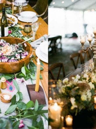 romantic organic feeling wedding table