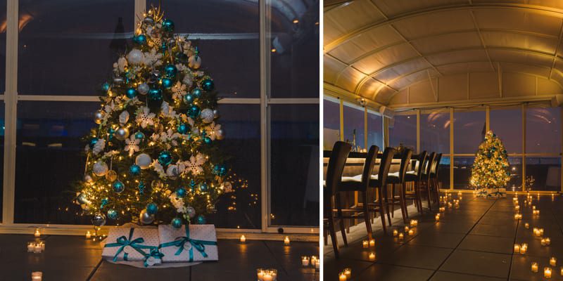 Christmas NYC Rooftop Proposal