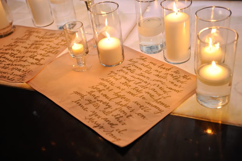 taylor swift song in marriage proposal decor