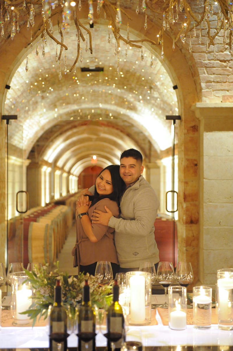 indoor proposal in wine country