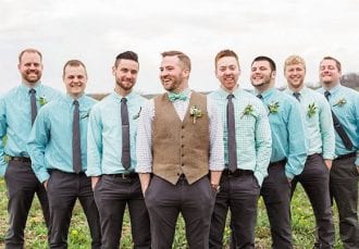 Mismatched Groomsmen Attire