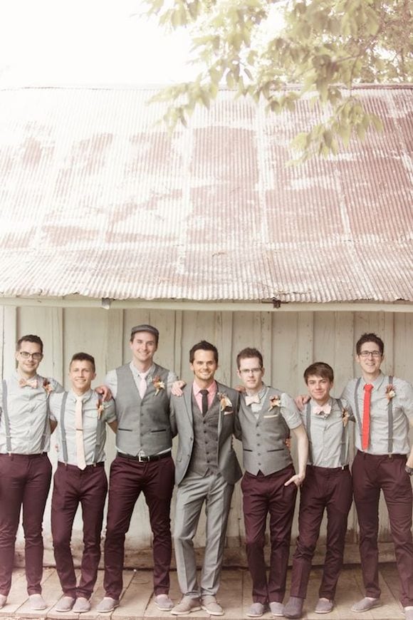 different gray groomsmen outfits