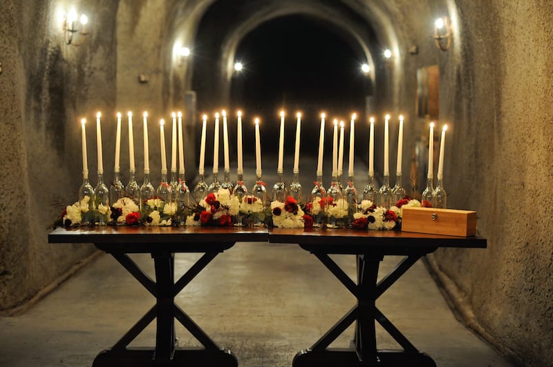 Private Cave Proposal Decor in Napa