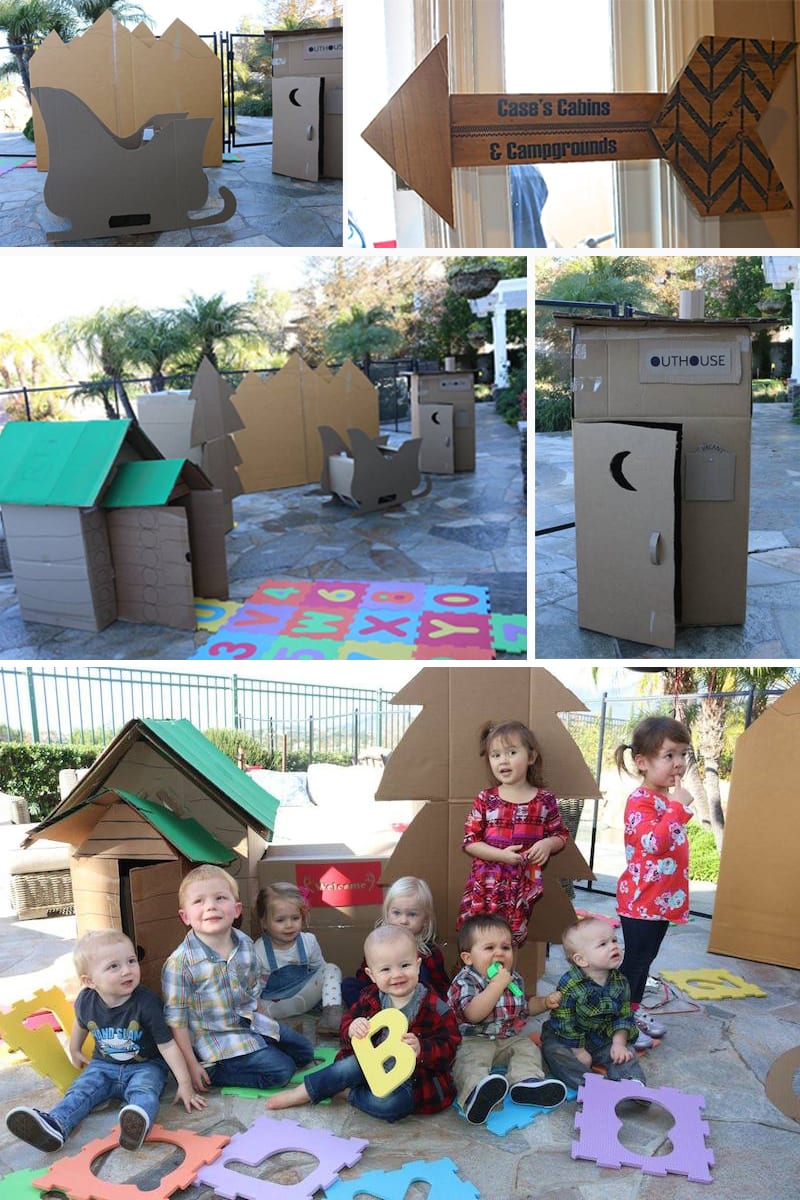cardboard cabins birthday by the yes girls