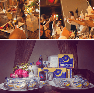 moonpie bar at a wedding