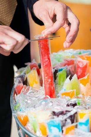 popsicle bar at a wedding