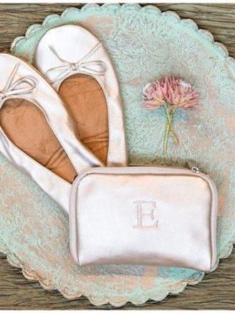 monogram ballet flats with carrying case