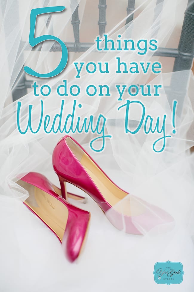 Things brides need to do on wedding day