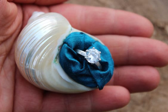 seashell engagement ring box