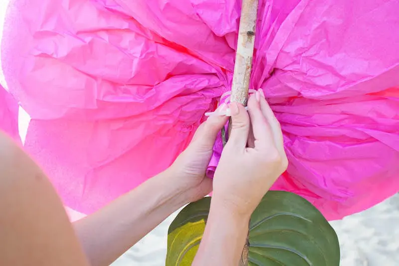 Lifesize tissue paper flower tutorial