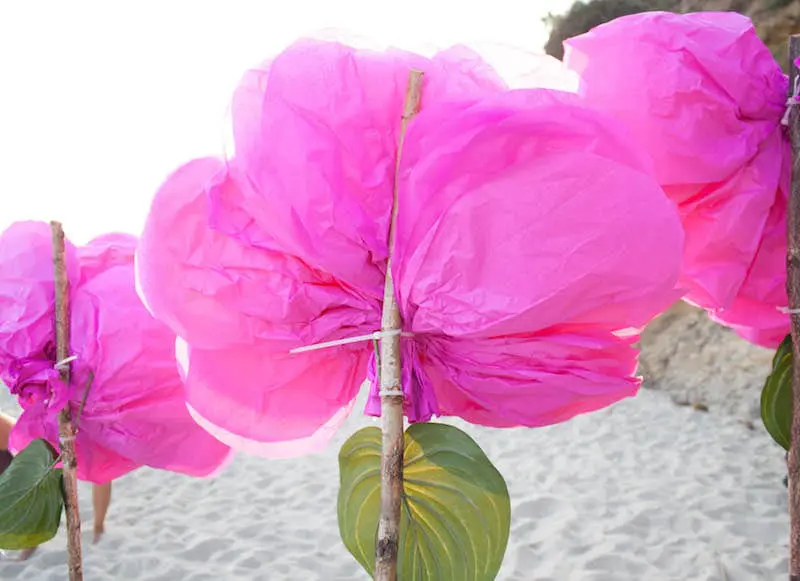 Lifesize tissue paper flower tutorial