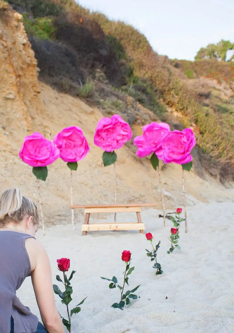 Lifesize tissue paper flower tutorial