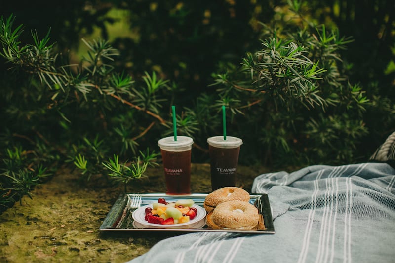 starbucks and fruit picnic proposal