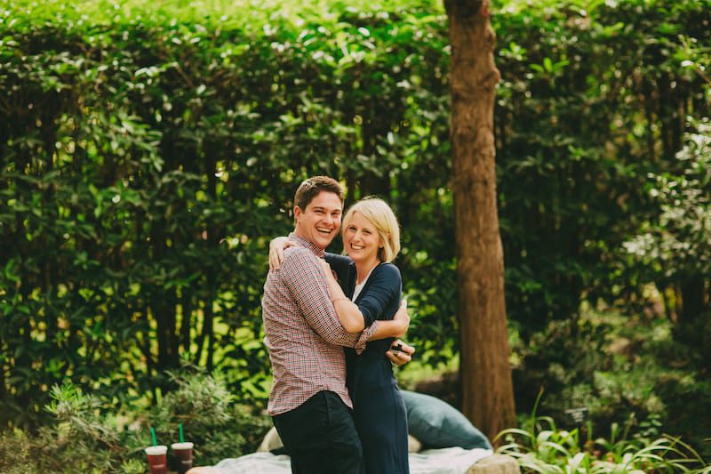 dallas wedding proposal at arboretum