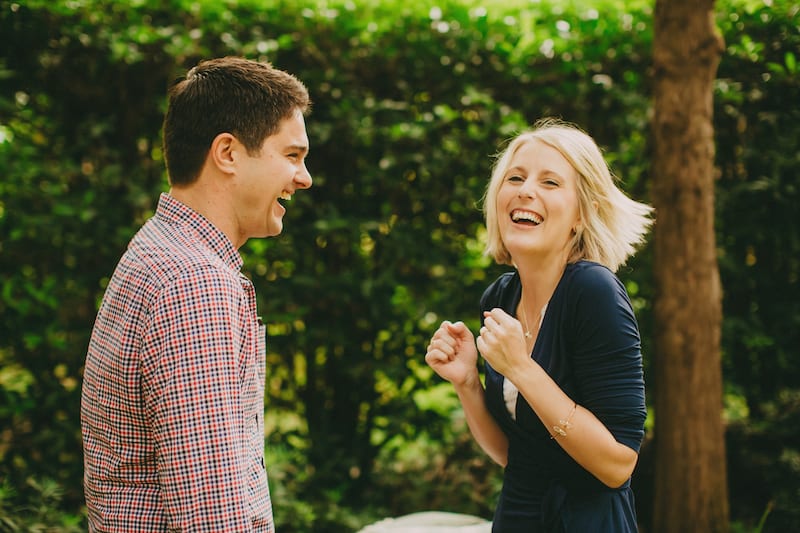 couple excited after engagement