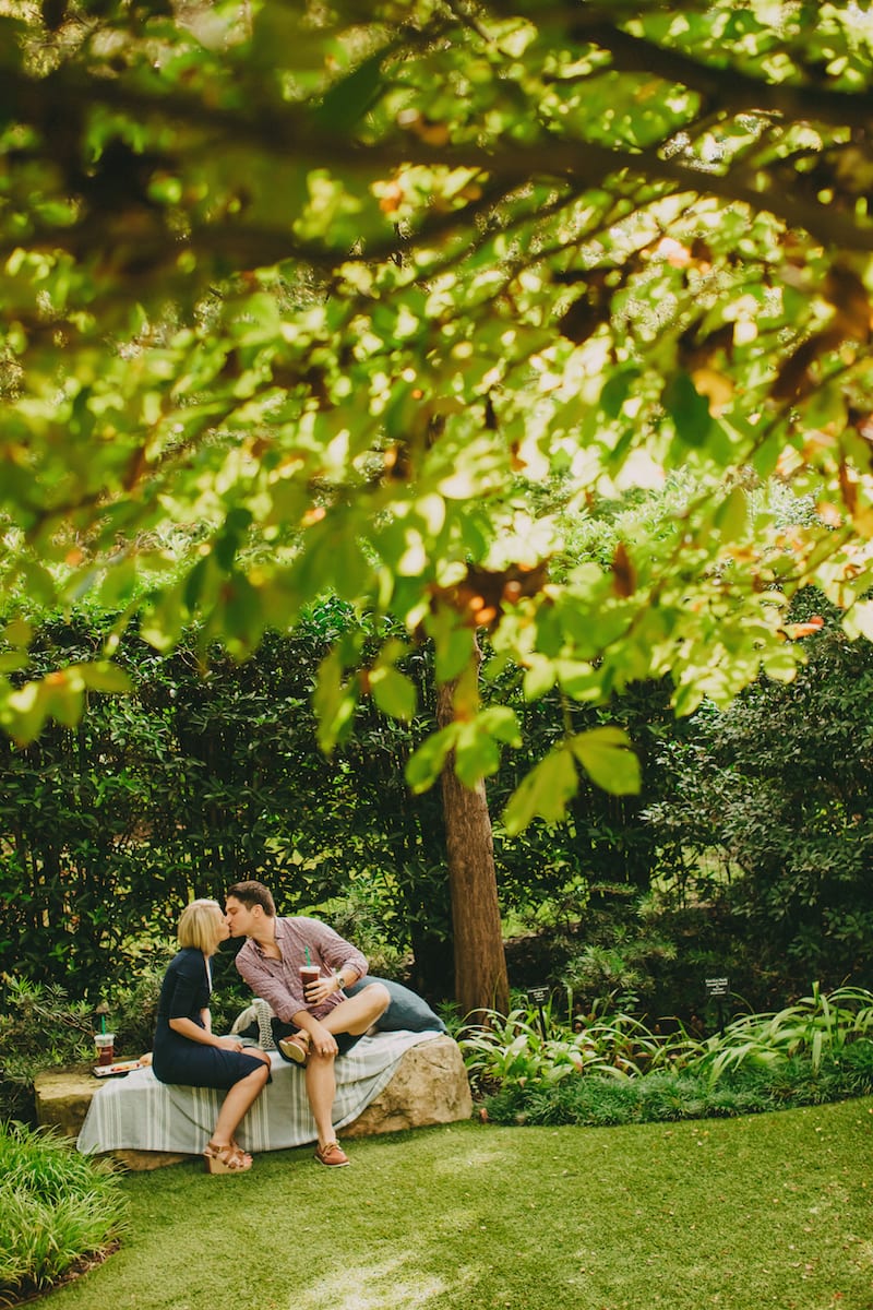 dallas wedding proposal at arboretum