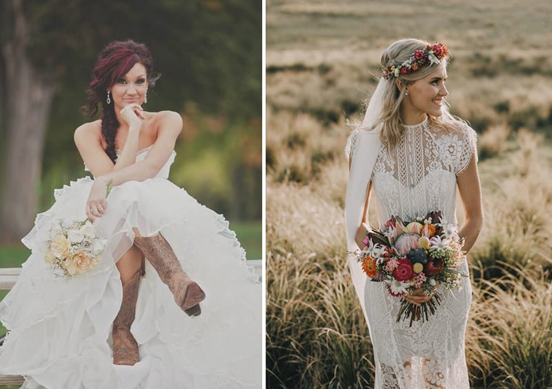 flower crown instead of cowboy boots