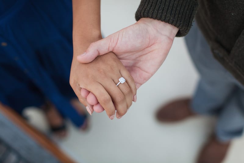 wedding proposal on private boat