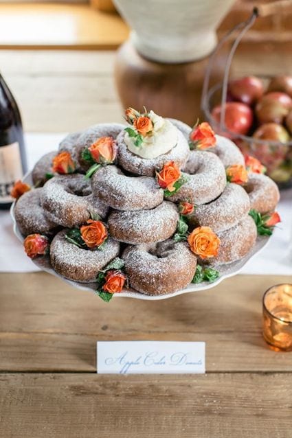 autumn wedding donuts tray