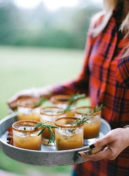 autumn cocktail display