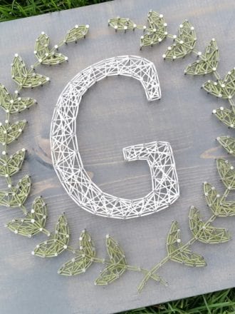 monogram wreath string art
