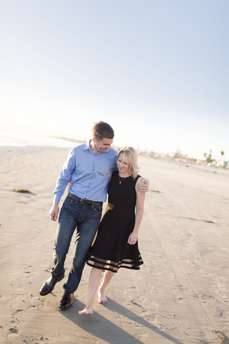 couple engagement photos on beach