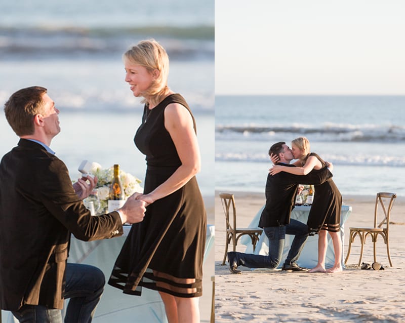 private dinner on the beach proposal