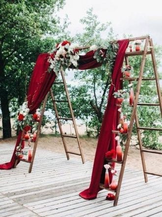 Use Ladders in Event Decor and Wedding Decorations