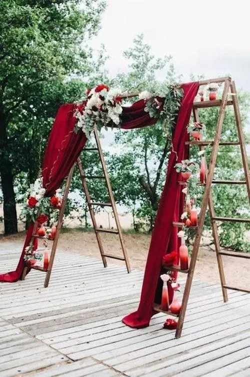 Use Ladders in Event Decor and Wedding Decorations