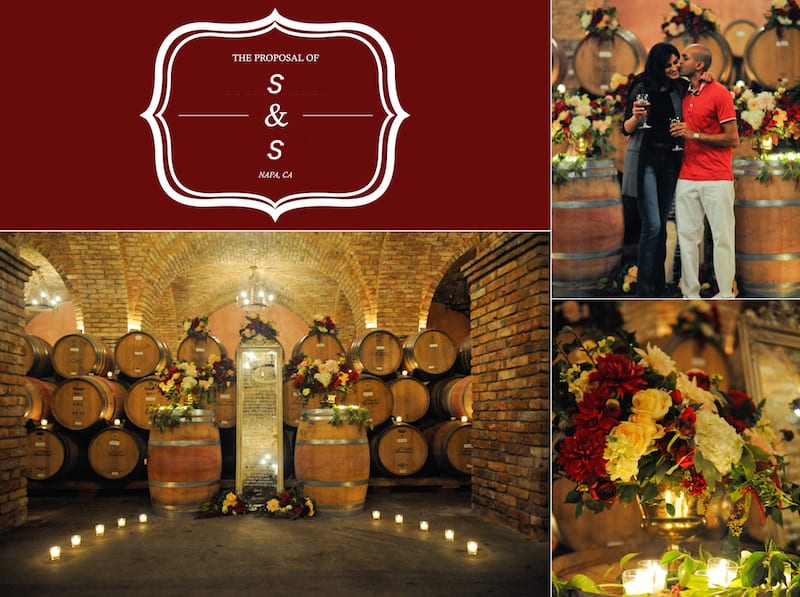 Wine Cave Marriage Proposal