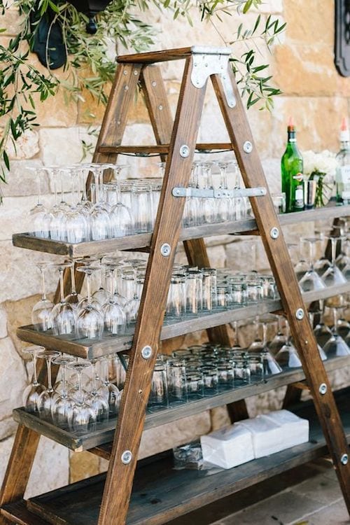 Use Ladders in Event Decor and Wedding Decorations