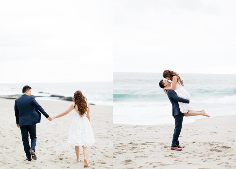 orange county beach engagement 