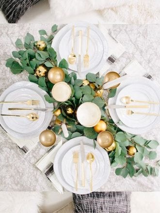 winter New Years tablescape