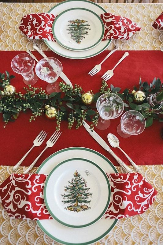 winter Christmas tablescape