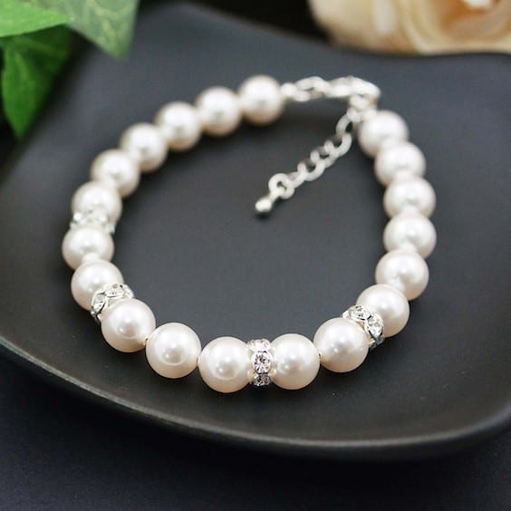 simple bridal bracelet