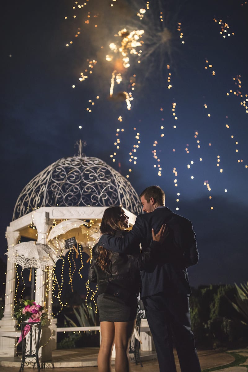 oc marriage proposal with fireworks