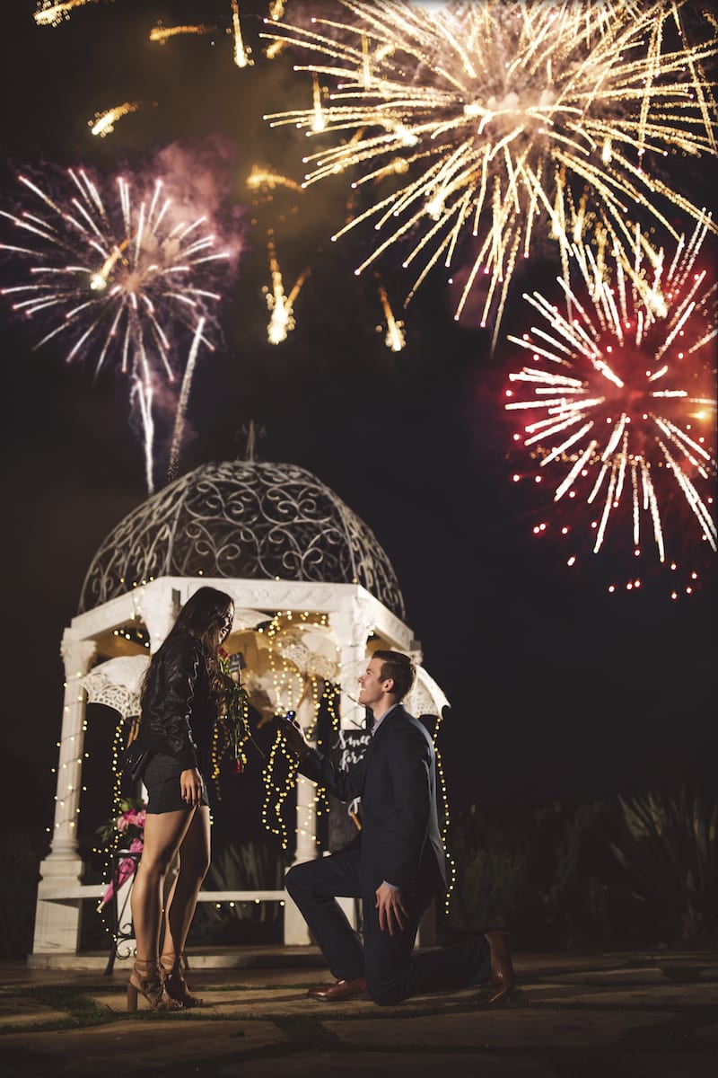 oc marriage proposal with fireworks