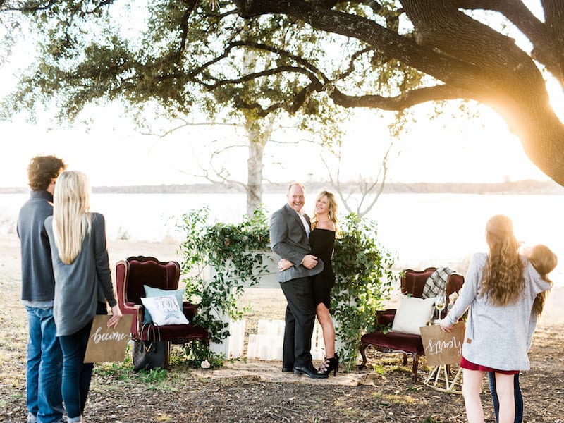 kids and step kids involved in marriage proposal