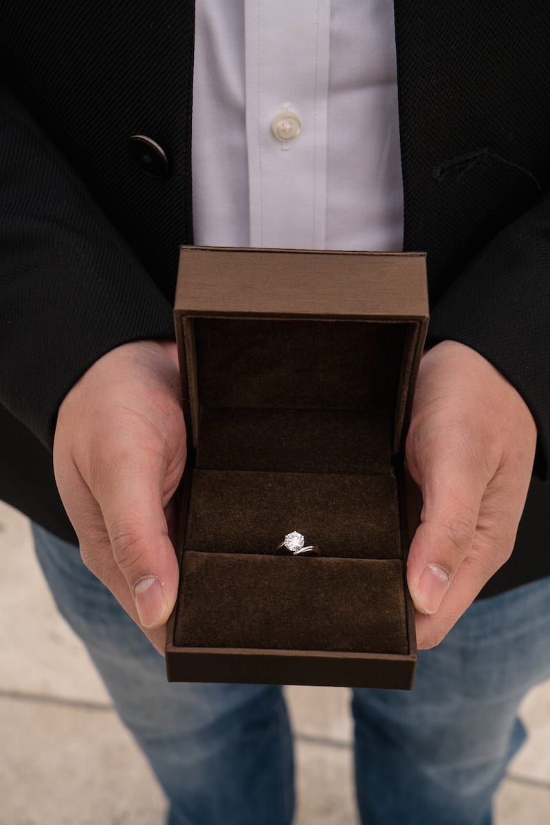 las vegas proposal on rooftop